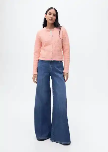 Chaqueta Morango Rosa Pastel Talla M Mujer Mango