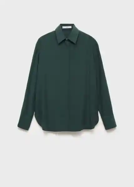 Camisa Lima Verde Talla M Mujer Mango