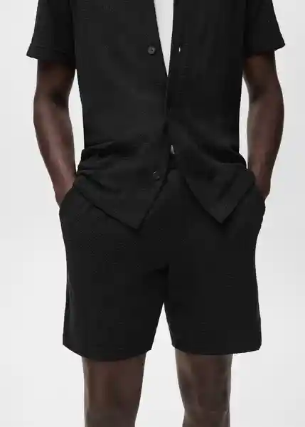 Short Armis Negro Talla XL Hombre Mango