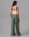 Pantalón Con Prences Mujer Verde Velado Medio T 8 93336 Rifle
