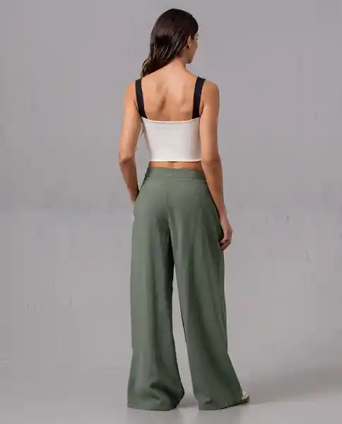 Pantalón Con Prences Mujer Verde Velado Medio T 8 93336 Rifle
