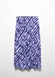 Falda Bombay 6 Azul Talla L Mujer Mango