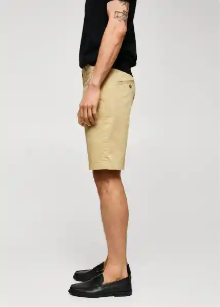 Bermuda Gracia Ocre Talla 36 Hombre Mango