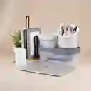 Organizador 3 Compartimentos Serie Silver Gray Gris Claro Miniso