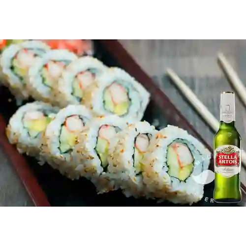 Combo California Roll + Stella Artois 330 ml