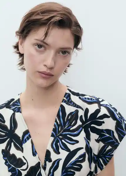 Enterizo Mono Merci Azul Talla S Mujer Mango