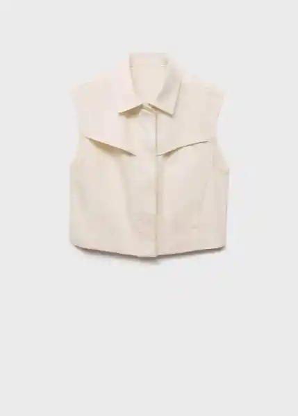 Chaleco Erin Crudo Talla XS Mujer Mango