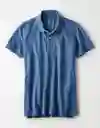 Polo Hombre Azul Talla Large American Eagle 11658427