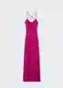 Vestido Berry Fucsia Talla L Mujer Mango