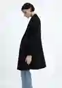 Abrigo Dali Negro Talla 26 Mujer Mango