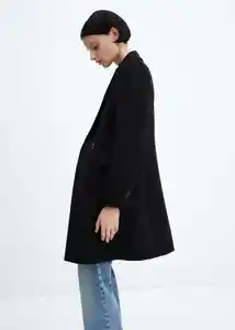Abrigo Dali Negro Talla 26 Mujer Mango