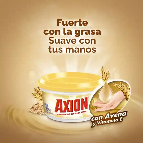 Lavaplatos en Crema Axion Avena y Vitamina E 450g x 2und