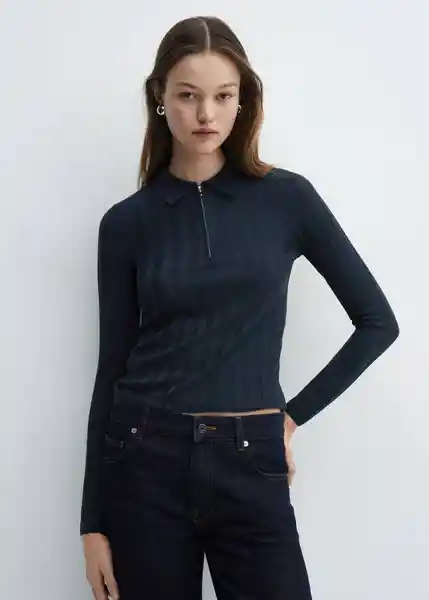 Jersey Lukapol Navy Talla L Mujer Mango