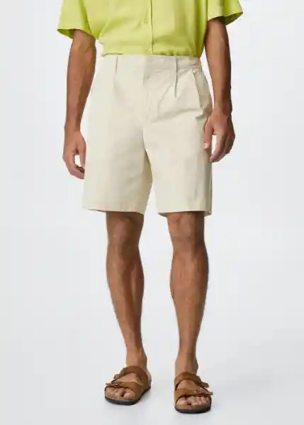 Bermuda Jonico Beige Talla 46 Hombre Mango