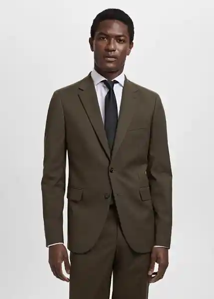 Blazer Americana Milan Khaki Talla 50 Hombre Mango