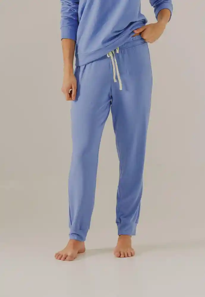 Pantalón Pijama Color Azul Talla M Bronzini