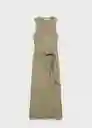 Vestido Ferti Khaki Talla XS Mujer Mango