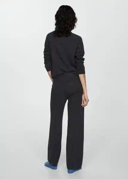 Pantalón Pijama Floc Antracita Talla S Mujer Mango