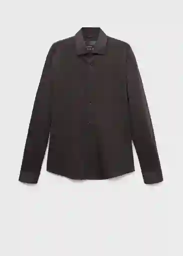 Camisa Adana Marrón Talla XS Hombre Mango