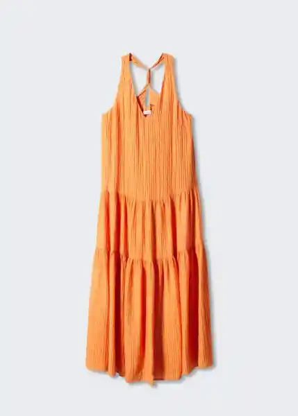 Vestido Sofia Naranja Talla 18 Mujer Mango