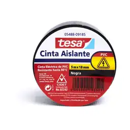 Cinta Aislante Negra 18 mm x 5 m