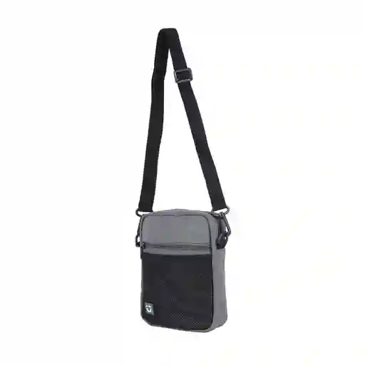 Bolso Crossbody Con Bolsa Frontal de Red Gris Miniso