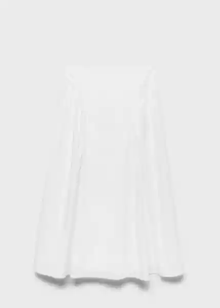 Falda Blanca Blanco Talla 38 Mujer Mango
