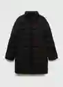 Abrigo Anorak Bego Negro Talla 18 Mujer Mango