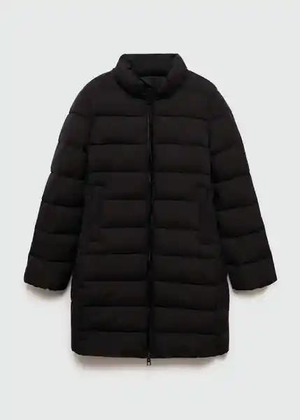 Abrigo Anorak Bego Negro Talla 18 Mujer Mango