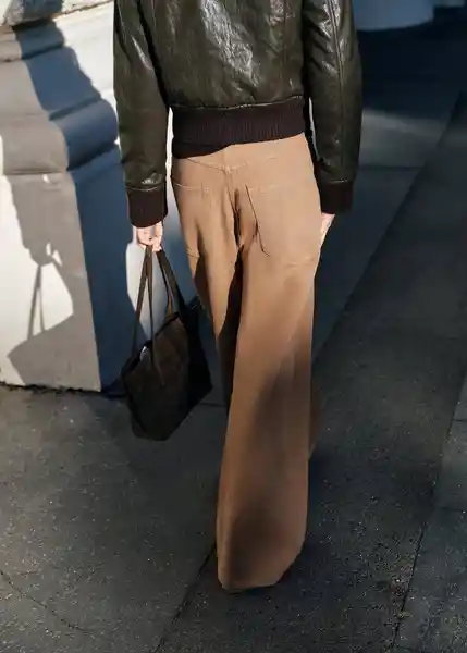 Jean Blair Caramelo Talla 44 Mujer Mango