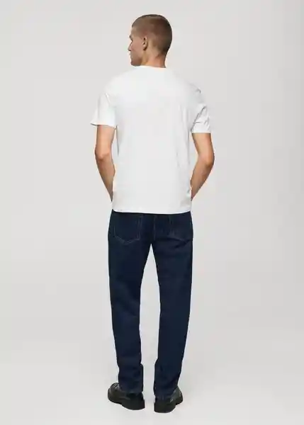 Camiseta Logopok-h Blanco Talla M Hombre Mango