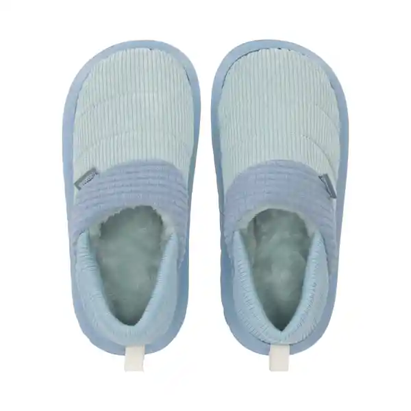 Pantuflas Con Talón Mujer Azul Talla 35 Casaideas