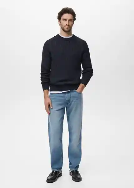 Jersey Mars Navy Talla L Hombre Mango