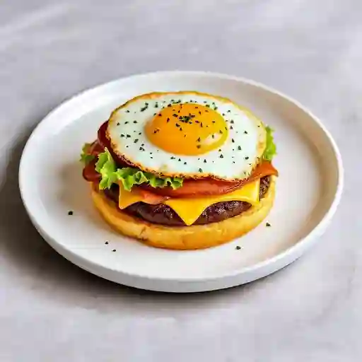 Hamburguesa clásica con huevo