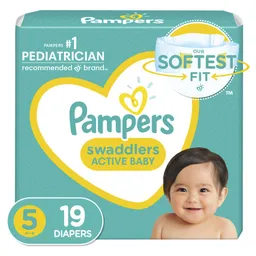 Pampers Pañales Swaddlers Talla 5
