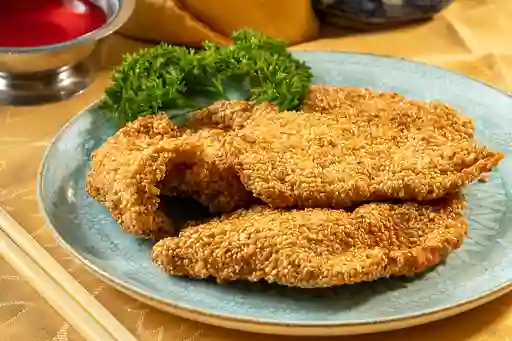Pollo Apanado con Ajonjolí