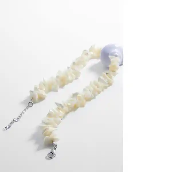 Collar Punsa Blanco Talla 99 Mujer Mango