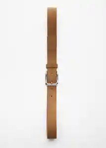 Cinturón Suede Beige Talla 90 Hombre Mango