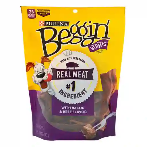 Beggin' Strips Alimento Para Perro Tocineta y Carne 170 g