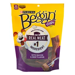 Beggin' Strips Alimento Para Perro Tocineta y Carne 170 g