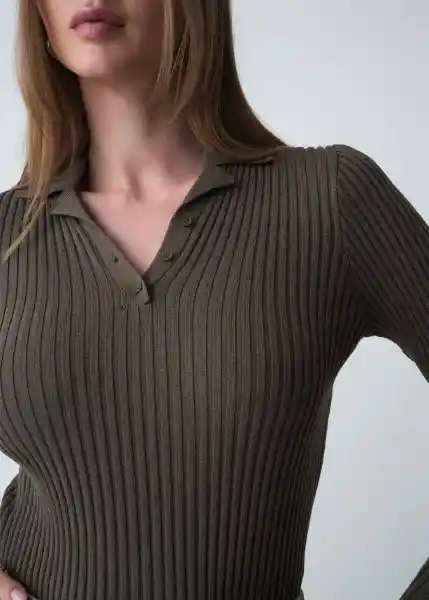 Tejido Mujer Verde Cocodrilo Oscuro Talla M Naf Naf