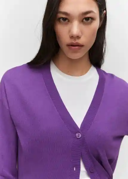 Cárdigan Lucca Morado Talla L Mujer Mango