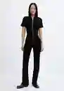 Enterizo Mono Iggy Tejano Negro Talla XS Mujer Mango