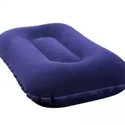 Almohada Cojín Viajero Inflable Azul