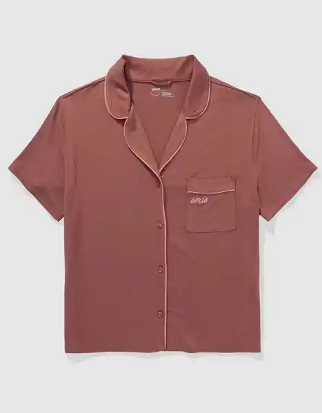 Camisa Pijama Aerie Rosa Talla LARGE 1416679 American Eagle