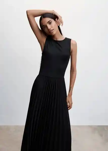 Vestido Caldera-A Negro Talla S Mujer Mango