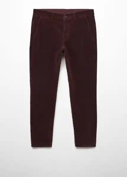 Pantalón Berdam Vino Talla 36 Hombre Mango