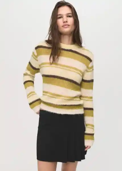 Falda Jana Negro Talla M Mujer Mango