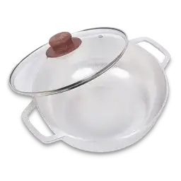 Universal Caldero Fundido + Tapa Vidrio 22 cm