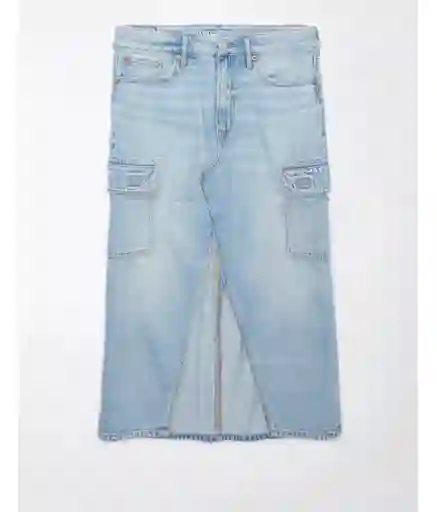 Falda Mujer Azul Talla 6 American Eagle